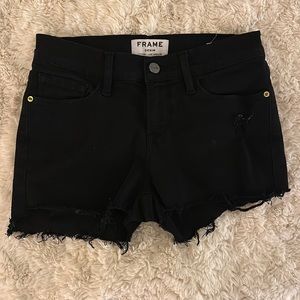 Frame Denim size 25 Le Skinny de Jeanne black cutoff shorts